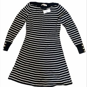 Anne Taylor Striped Flare Sweater Dress NWT